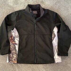 Sports Afield Pink Mossy Oak Camouflage Soft Shell Zipp-Up Jacket.‎